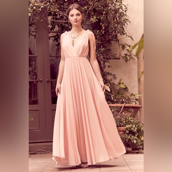 Blush Pink Backless Maxi Dress Size 4 - Picture 8 of 8